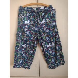 Print Fresh Unicorn Garden Cropped Pajama Pants Sz S Anthropologie Whimsical PJ